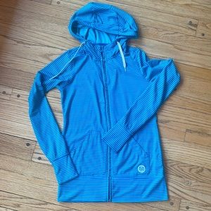 Burton Dry Ride Zip Up Hoodie blue stripe